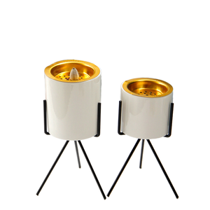 Exquisite Nordic Style Cylindrical White Metal Incense <b>Burner</b> Eid Arabic Tri-Pod Stand All-Season. - Product Image 1
