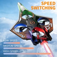 Avión RC 4DRC de Espuma, Jet de Combate, con Cambio de Velocidad, Giros Acrobáticos, Quadcopter, Evitación de Obstáculos, Simulación de Spray, Control Remoto