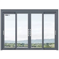 YDNCN As2047 Portes et fenêtres modernes australiennes pour chambre à coucher, double vitrage, verre trempé, portes coulissantes, portes moustiquaires, portes extérieures commerciales pour patio