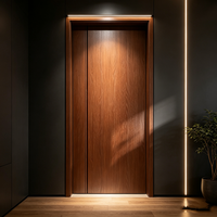 Porte intérieure en bois massif en noyer insonorisée et écologique, étanche, en WPC, pour appartement de luxe et chambre d'hôtel