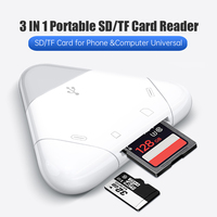 Adaptador OTG 3 en 1 para teléfono móvil, lector de tarjetas USB 2,0 3,0 Otg tipo C
