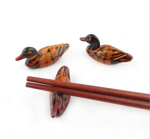 Eco-Friendly Bamboo Duck Chopsticks Rest Rack Business Gift
