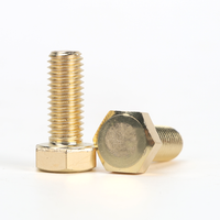 H62 Brass DIN 933 Full Thread Hexagon Head Bolt for Electrical and Industrial Assembly