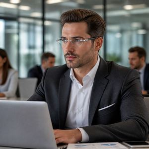 Lunettes de lecture progressives sans monture bloquant la lumière bleue, légères, HD, anti-fatigue, style professionnel, pour hommes et femmes âgés - Product Image 3