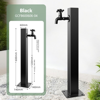 Robinet extérieur antigel en acier inoxydable pour cour, jardin de villa, lavabo, robinet de sol, fontaine de pelouse sur piédestal