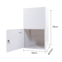 Boîte aux lettres murale résidentielle extérieure en acier inoxydable au design moderne personnalisé avec clé, en métal
