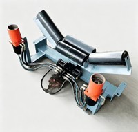 Dispositif d'alignement automatique de courroies, correcteur de déviation hydraulique à quatre liaisons pour convoyeur à courroie bidirectionnel, usage minier, vente en gros