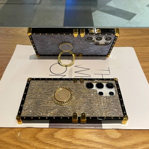 Funda de TPU con Efecto de Agua Brillante para S25 Edge S24 S23 S22 <span class=keywords><strong>S21</strong></span> Ultra, con Anillo de Soporte, Borde Recto, Resistente a Golpes - Product Image 2