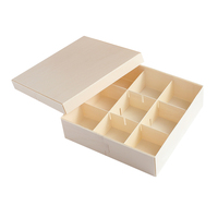 Grille intérieure de bricolage Coffrets cadeaux fantaisie en bois de Noël Boîte caisse en bois avec couvercle