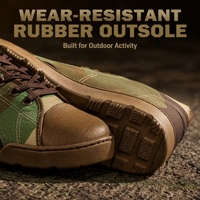 Bottes tactiques en toile imperméable et polyester, semelle extérieure en caoutchouc résistante à l'usure pour hommes, extérieur, OEM ODM personnalisé, ISO CE
