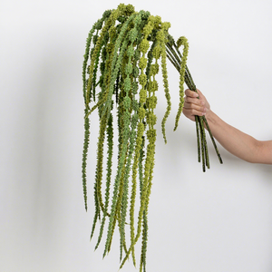 110cm Novedad: Flor de Amaranto Artificial Hecha a Mano de Espuma, Follaje Colgante Verde para Arreglos Florales de Boda, Día de la Madre y Decoración del Hogar - Product Image 1
