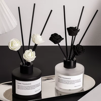 Diffuseur de parfum d'ambiance longue durée à l'huile essentielle, ensemble de diffuseurs à roseaux en verre 100 ml, fait à la main