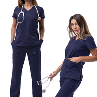 Blouses d'allaitement uniformes ensembles nom marque blouses vente en gros femmes soins de santé tunique courte blanche pour hôpital 50 ensembles tissé personnalisé
