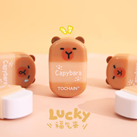 Papeterie promotionnelle, design créatif et mignon d'animaux, gomme à effacer en plastique et taille-crayon 2 en 1