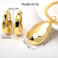 Ensemble de bijoux de luxe tendance pour femme, plaqué or 18 carats, cuivre et zircon, pour mariage, fête, fiançailles, anniversaire, collier et boucles d'oreilles