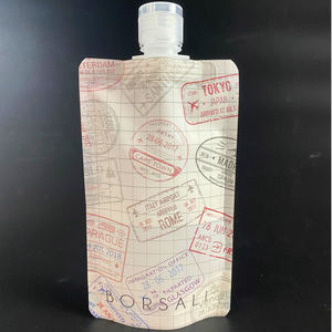 Pochette plate rechargeable avec bec verseur pour cosmétiques sacs d'emballage de voyage avec bec verseur - Product Image 3