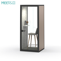 Cabine téléphonique insonorisée pour bureau, idéale pour les conversations privées dans les espaces de travail ouverts, prête à être expédiée