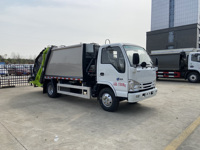 Camion compacteur de déchets Isuzu 4x2 5cbm, camion de compression des ordures, camion presse-ordures