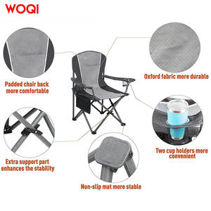 Chaise de camping portable Woqi, légère et pliable, avec structure en aluminium et tissu Oxford, pour jardin et plage - Product Image 5