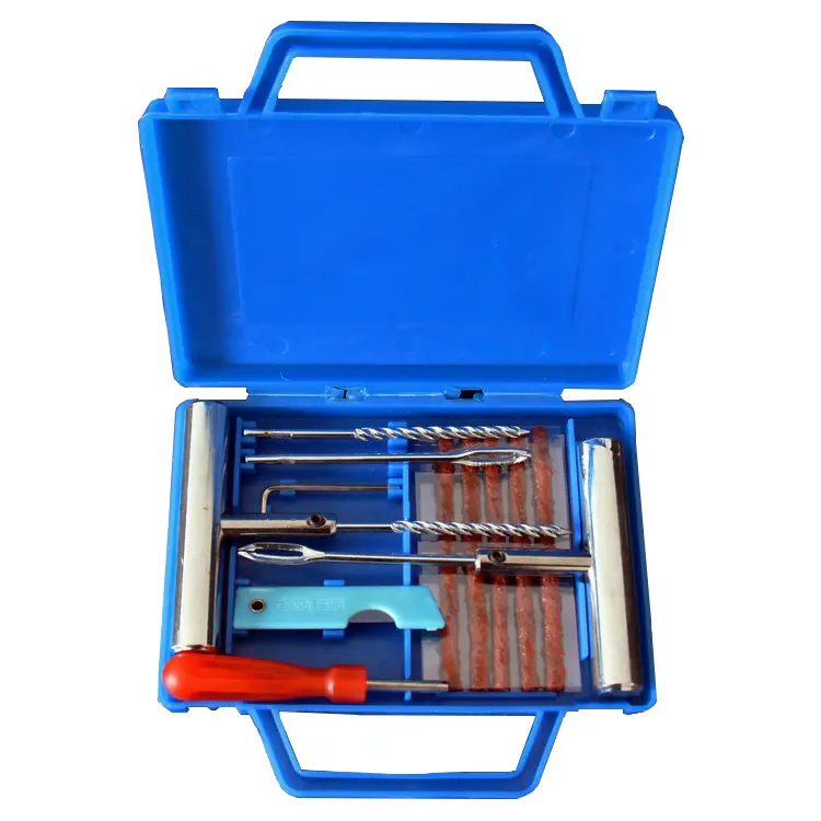 Auto Tire Repair Kit Heavy Duty Tubeless Tire Car Van Motorcycle Puncture Professional Repair Kit Plug Emergency Tyre Repair Set