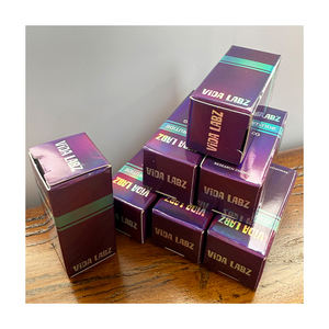 VB75 - Diseño Profesional, Plantilla GRATUITA para Imprimir su Propio Logotipo, Caja para Viales de 3 ml Color Morado, Caja de Cartón Holográfica Láser para Empaque de Péptidos - Product Image 4