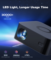 Projecteur LED portable Android 11 1080P 3000 Lumens HIFI Stéréo WiFi 6 Double Bande AirPlay Chromecast pour Soirées Cinéma en Plein Air