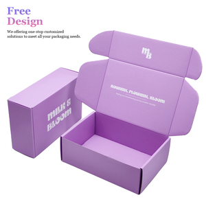 カスタマイズされたロゴ紫配送メール化粧品ボックス高級eコマース郵便郵送段ボールクラフト郵送郵便紙箱 - Product Image 3