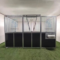 Box de stockage portable pour chevaux, en acier galvanisé et structure en bambou, garantie 5 ans, solution durable et longue durée pour l'élevage équin - Vente chaude