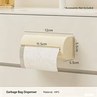 Option populaire : Boîte de rangement murale pour sacs poubelles, distributeur de sacs en plastique extractible sans perçage pour solution de rangement domestique