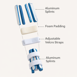 Medische aluminium schuim vingerbrace, universele maat, voor hamervinger, gebroken vinger en gewrichtsstabilisatie - Product Image 2