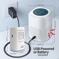 Sonnette de porte intelligente sans fil longue portée pour appartement moderne avec détecteur de mouvement PIR et son alimenté par batterie, 6 sons de aboiements de chien
