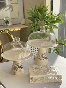 Set di Vassoi in Metallo Personalizzati per Eid <span class=keywords><strong>Mubarak</strong></span> 2026, Decorazione Islamica Moderna per la Casa con Motivi Incisi - Product Image 5
