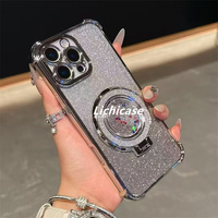 Lichicase Bling Glitter Quicksand Liquid Lens Protection Phone Pouch pour Infinix Hot 60 60i Magnetic Shell