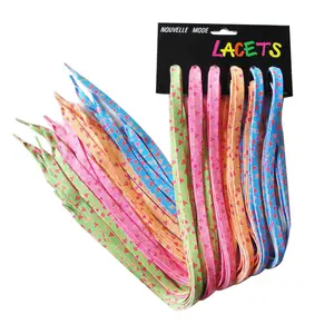 Logo stampato all'ingrosso della fabbrica <span class=keywords><strong>scarpe</strong></span> a sublimazione larga pizzo in poliestere piatto <span class=keywords><strong>lacci</strong></span> <span class=keywords><strong>colorati</strong></span> per <span class=keywords><strong>scarpe</strong></span> da ginnastica e <span class=keywords><strong>scarpe</strong></span> - Product Image 1