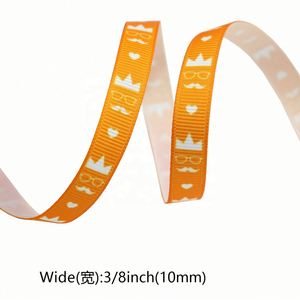 Ruban gros-grain imprimé de haute qualité et durable de 1/1,6 cm pour la décoration de sacs cadeaux, 10 yards/rouleau - Product Image 4