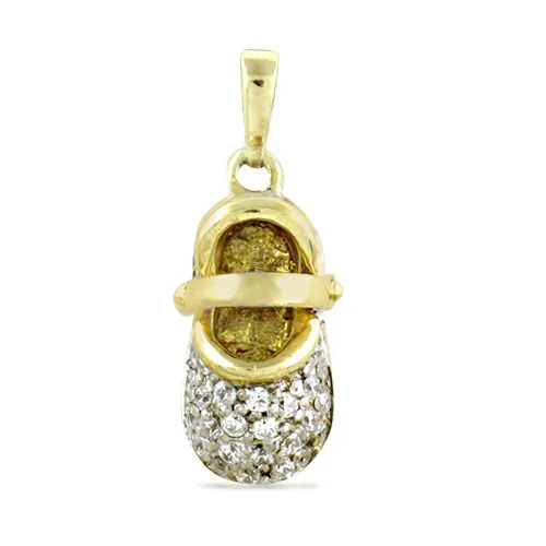 Fantastico zircone cubico ciondolo placcato oro CZ 925 in argento massiccio gioielli accessori lucidi per le donne e le ragazze