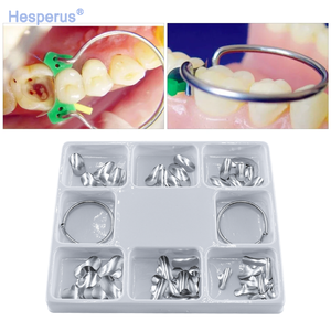 เมทริกซ์โลหะทางทันตกรรมคุณภาพสูง SS316 จำนวน 100 ชิ้น เมทริกซ์โลหะแบบแบ่งส่วนโค้งมน หมายเลข 1.398 - Product Image 2