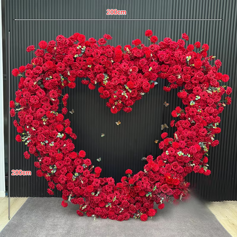 3ft custom floral heart arches