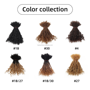 ANNA 6-30 pollici 0,6 cm # Estensioni di capelli umani naturali 1B/27 Sister Locs con punte ricce, morbidi dreadlocks Lisa Locs per donne nere - Product Image 6