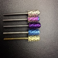 Fraise de sécurité professionnelle Nailme Rainbow 4XC en acier au tungstène pour poudre acrylique, rose-vert, pour ponceuse électrique