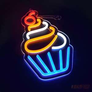Enseigne néon lumineuse LED en acrylique colorée pour gâteaux et glaces, idéale pour la décoration de magasins et entreprises de crème glacée - Product Image 4