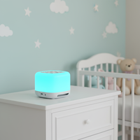 Veilleuse carrée portable pour enfant, à commande tactile, à intensité variable, en ABS, moderne, lumière blanche chaude, rechargeable, lampe de sommeil pour bébé