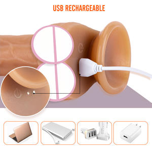 Delove Realistische Draadloze Afstandsbediening Kunstmatige Siliconen Penis Stuwende Dildo Sensuele Speelgoed Volwassen Seksspeeltje Vibrator Voor Vrouwen - Product Image 3