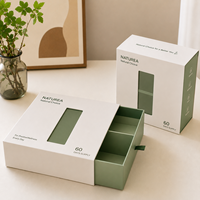 Boîte tiroir télescopique de luxe personnalisée avec logo, en carton rigide gris, rose émeraude, estampage à chaud, pour foulard en soie, recyclable, pour coffret cadeau ou soutien-gorge