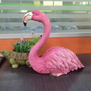 Estátua de Flamingo Grande Personalizada SE7ART para Jardim Externo, Escultura em Resina Rosa em Tamanho Real, Pintada à Mão, Padrão Animal Ecológico - Product Image 6