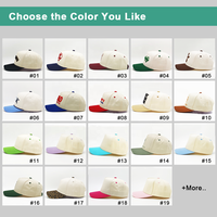 Gorra de Béisbol de 5 Paneles de Alta Calidad, Bordada por Delante y por Detrás, de Tela de Algodón, Ajustable, Informal, para Uso Diario, de Dos Tonos