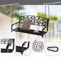 Chaise suspendue en acier robuste pour l'extérieur, siège confortable pour 2-3 personnes
