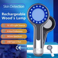 Lámpara de Woods Portátil, Analizador de Piel con Lupa UV, Detector para Análisis de Belleza Facial, Recargable/Con Cable (Opcional)