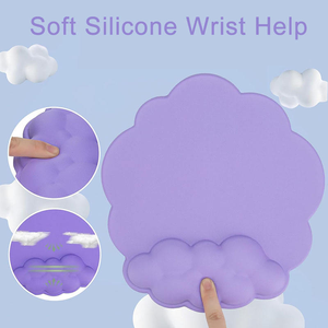 Cloud Shape Memory Foam /Silicone Wrist Rest Cushion Mouse Mat <strong>Computer</strong> Mouse Pad Soft Keyboard Pad for Desk <strong>Setup</strong> - Product Image 2