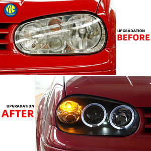 YU GUANG per Volkswagen VW <span class=keywords><strong>Golf</strong></span> <span class=keywords><strong>4</strong></span> R32 Parti e Accessori Auto Faro <span class=keywords><strong>2004</strong></span>-2008 Aggiornamento Stile Occhi d'Angelo Faro LED - Product Image 3